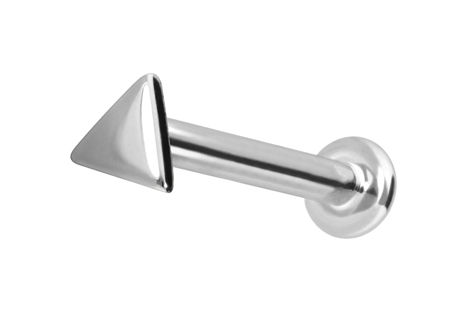 14 Karat Gold Labret Piercing mit Innengewinde DREIECK